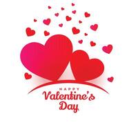 happy valentines day beautiful hearts and mini hearts background vector