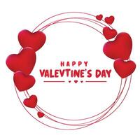 Happy valentines day concept card cut style vector