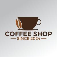 café tienda logo diseño y ilustración. vector