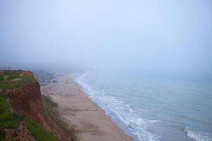 Coast of Black sea early in the morning photo