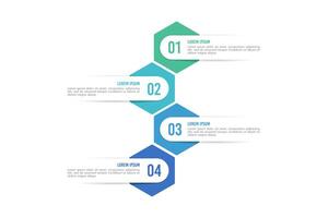 Infographic 4 options timeline design template. Business presentation. Vector illustration.