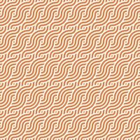 Seamless orange geometric japanese circles swirls and waves pattern vector