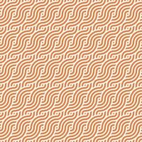 Seamless orange geometric japanese circles swirls and waves pattern vector