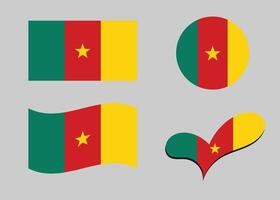 bandera de Senegal. Senegal bandera en corazón forma. Senegal bandera en circulo forma. país bandera variaciones vector