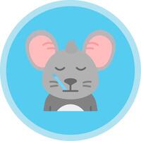 Sick Flat Multi Circle Icon vector