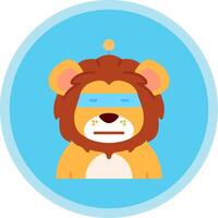 Robot Flat Multi Circle Icon vector