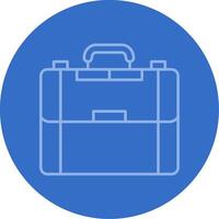 Briefcase Gradient Line Circle Icon vector