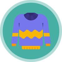 suéter plano multi circulo icono vector