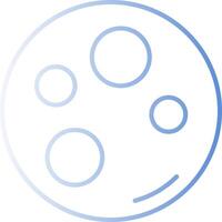 Moon Gradient Line Circle Icon vector