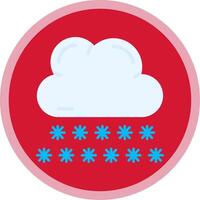 Snowy Flat Multi Circle Icon vector