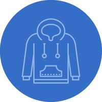 Hoodie Gradient Line Circle Icon vector