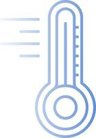 Thermometer Gradient Line Circle Icon vector