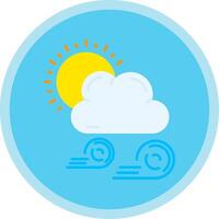 Weather Flat Multi Circle Icon vector