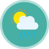 rain Flat Multi Circle Icon vector