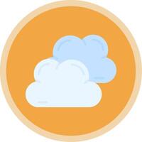 Overcast Flat Multi Circle Icon vector