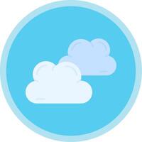Cloud Flat Multi Circle Icon vector