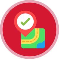 marca de verificación plano multi circulo icono vector