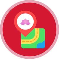 Meditation Flat Multi Circle Icon vector