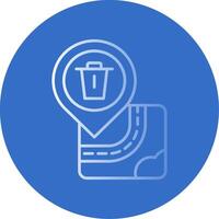 Bin Gradient Line Circle Icon vector