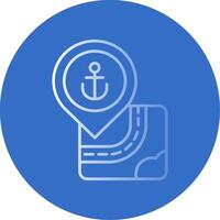 Port Gradient Line Circle Icon vector