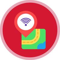 Wifi Flat Multi Circle Icon vector