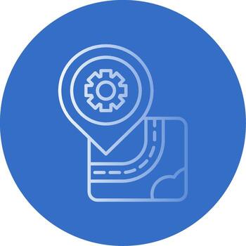 Setting Gradient Line Circle Icon vector