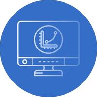 Graph Gradient Line Circle Icon vector