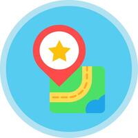 Star Flat Multi Circle Icon vector