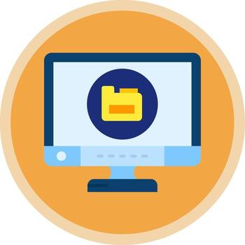 Data Flat Multi Circle Icon vector