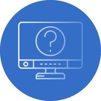 Question Gradient Line Circle Icon vector