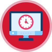 Time Flat Multi Circle Icon vector
