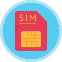 Sim Flat Multi Circle Icon vector