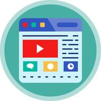 Website Flat Multi Circle Icon vector