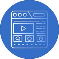 Website Gradient Line Circle Icon vector