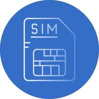 Sim Gradient Line Circle Icon vector