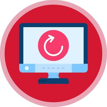 Reload Flat Multi Circle Icon vector