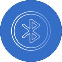 Bluetooth Gradient Line Circle Icon vector