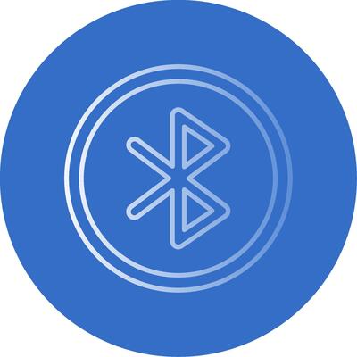 Bluetooth Gradient Line Circle Icon