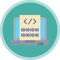 Code Flat Multi Circle Icon vector