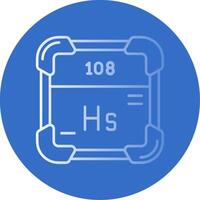 hassium degradado línea circulo icono vector