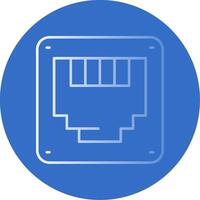 Ethernet Gradient Line Circle Icon vector