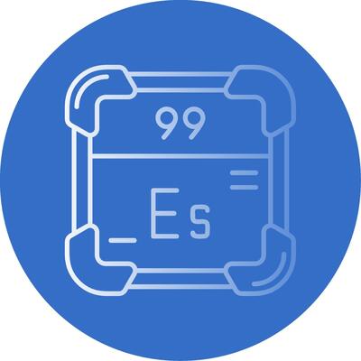 Einsteinium Gradient Line Circle Icon