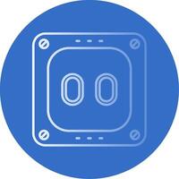 Socket Gradient Line Circle Icon vector