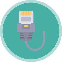 Ethernet Flat Multi Circle Icon vector