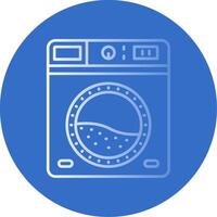 Laundry Gradient Line Circle Icon vector