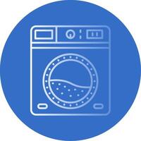 Laundry Gradient Line Circle Icon vector