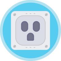 Socket Flat Multi Circle Icon vector