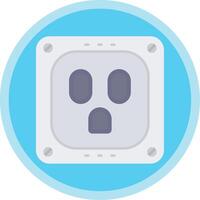 Socket Flat Multi Circle Icon vector