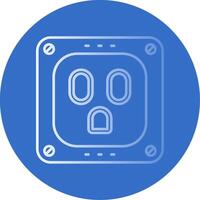 Socket Gradient Line Circle Icon vector