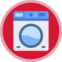 Laundry Flat Multi Circle Icon vector